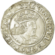 Moeda, Grã-Bretanha, Henry VIII, Groat, 1526-1544, London, AU(50-53), Prata