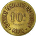 Monnaie, France, Cantine Familiale des Postes, Paris, 10 Centimes, TTB, Laiton