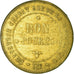 Moneda, Francia, Brasserie CHAPAT, Lyon, 25 Centimes, MBC, Latón, Elie:B180.1