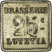 Moneda, Francia, Brasserie Lutetia, Paris, 25 Centimes, MBC, Nickel plated zinc