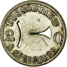 France, 20 Centimes, Jeton à consommer, Bussoz Paris, TTB, Laiton nickelé