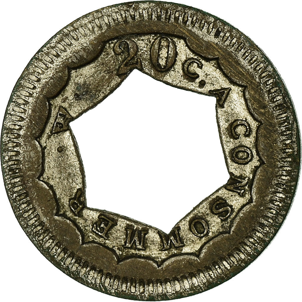 Francja, 20 Centimes, Token 