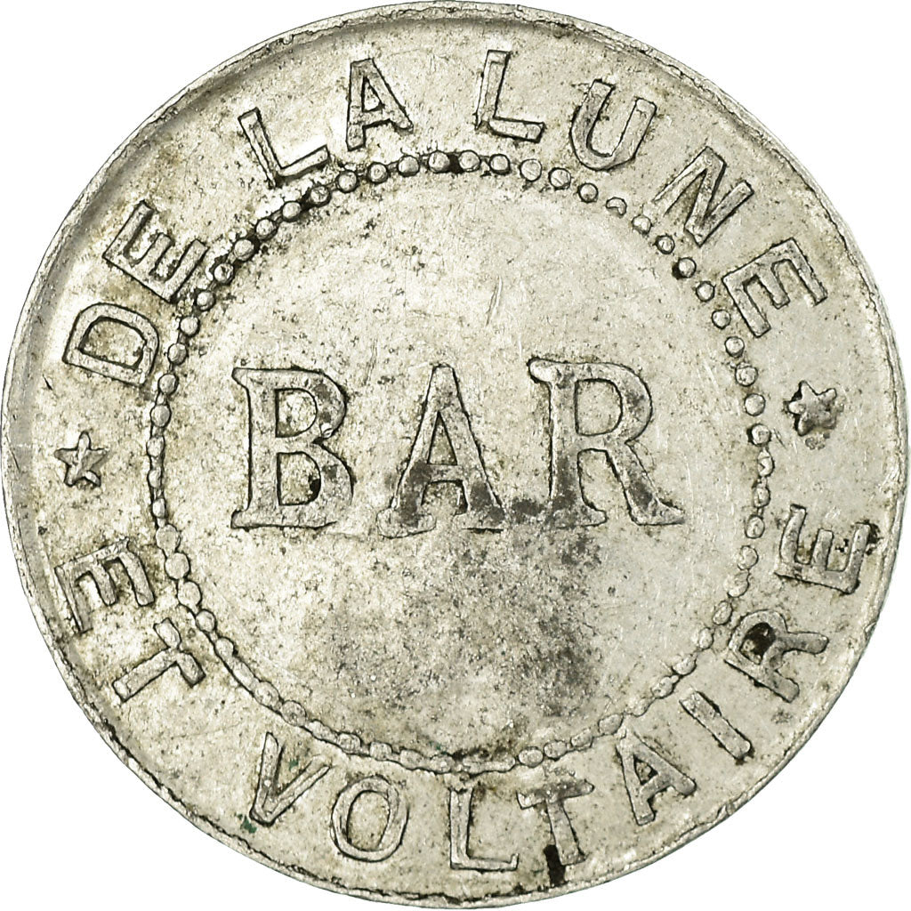 Coin, France, Bar de la Lune et Voltaire, Paris, 10 Centimes, EF(40-45)