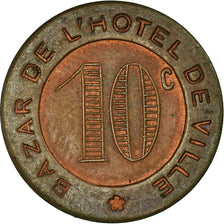 Monnaie, France, Bazar de l'Hôtel de Ville, Bar B.H.V, Paris, 10 Centimes, SUP