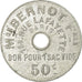 Moeda, França, Maison Bernot Frères, Paris, 50 Centimes, AU(50-53), Alumínio