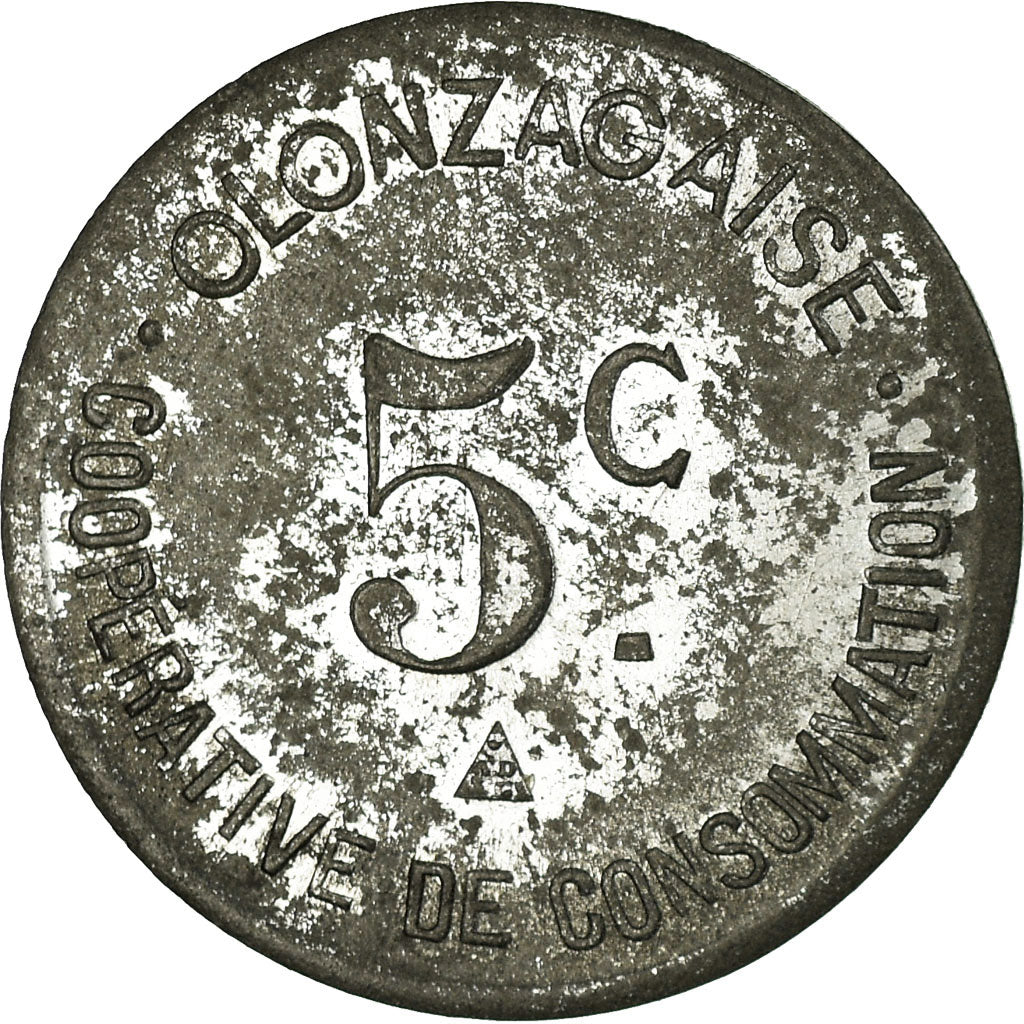 Coin, France, Coopérative de Consommation, Olonzac, 5 Centimes, 1918