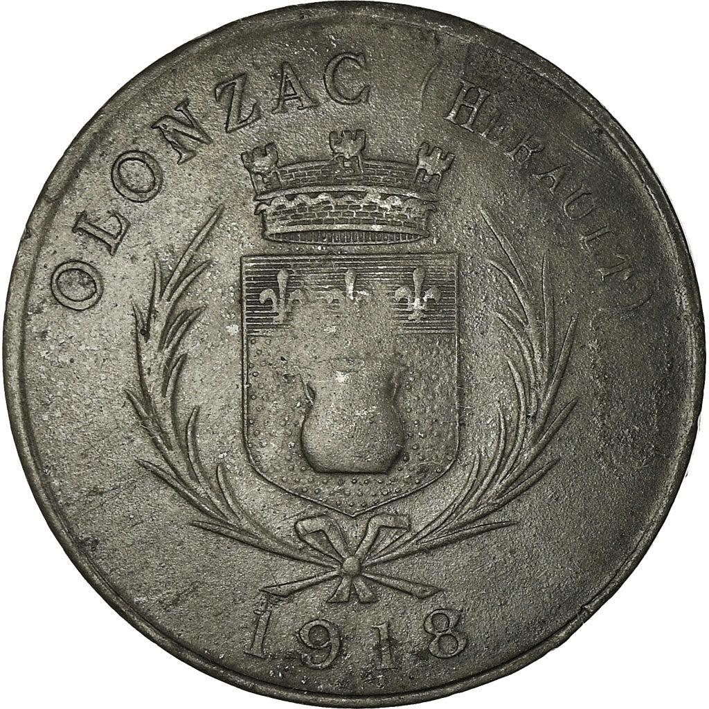 Moneta, Francia, Coopérative de Consommation, Olonzac, 10 Centimes, 1918, BB