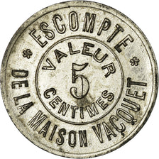 Moneta, Francja, Chaussures VACQUET, Orléans, 5 Centimes, AU(50-53), Nickel