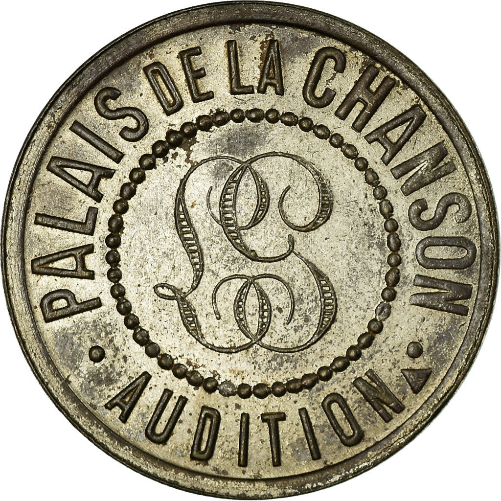 France, Token, Palais de la Chanson, Audition, AU(55-58), Nickel plated brass