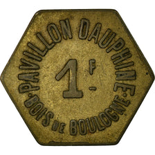 Monnaie, France, Pavillon Dauphiné, Bois de boulogne, Paris, 1 Franc, TTB