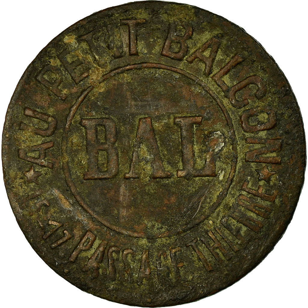 France, Jeton, Paris, Maison Jacques, Au petit balcon, TTB, Laiton