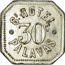 Munten, Frankrijk, Grand Hôtel, Palavas-les-Flots, 30 Centimes, ZF+, Nickel