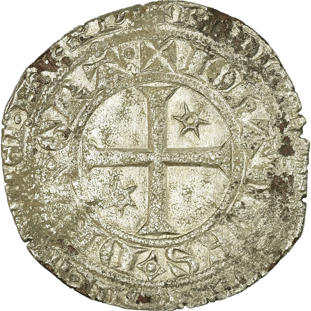 Munten, Frankrijk, Jean II le Bon, Gros à l’étoile, 1360, FR+, Billon