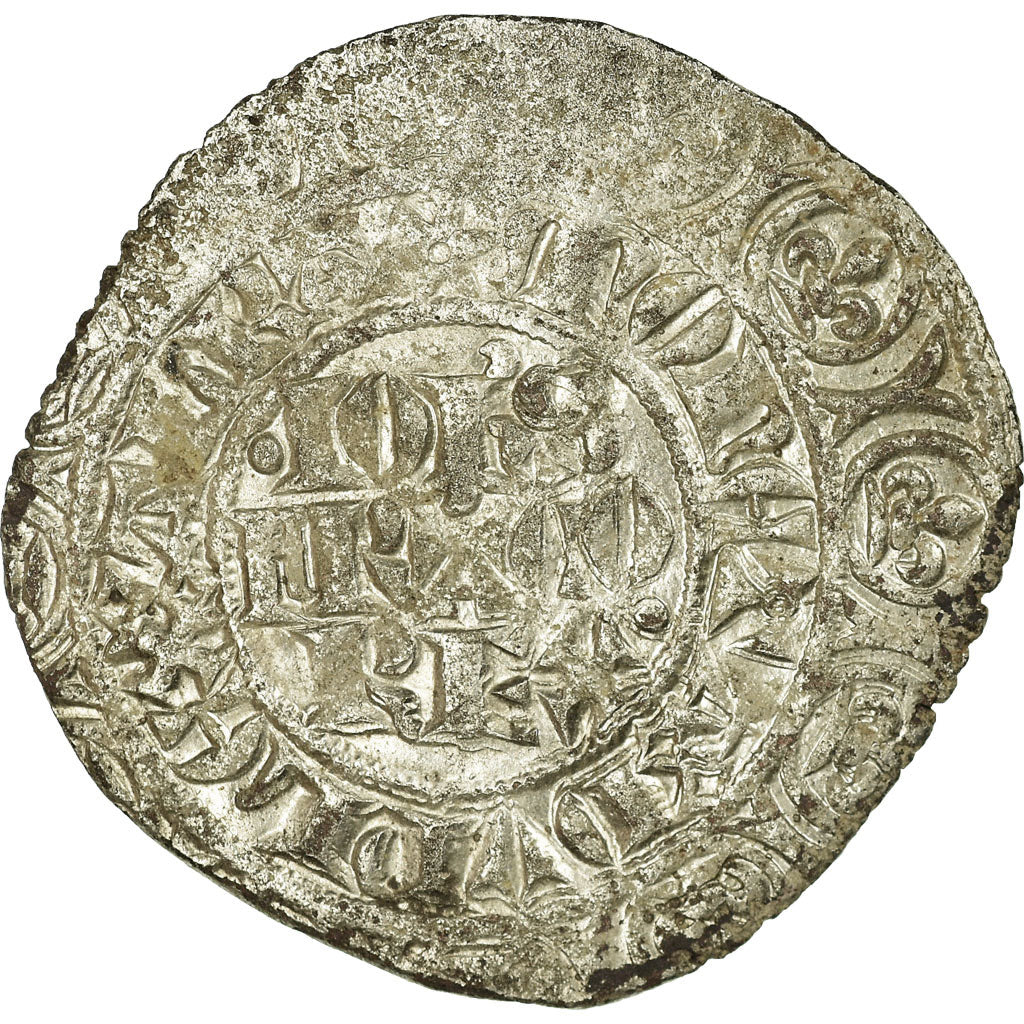 Moneda, Francia, Jean II le Bon, Gros à l’étoile, 1360, BC+, Vellón