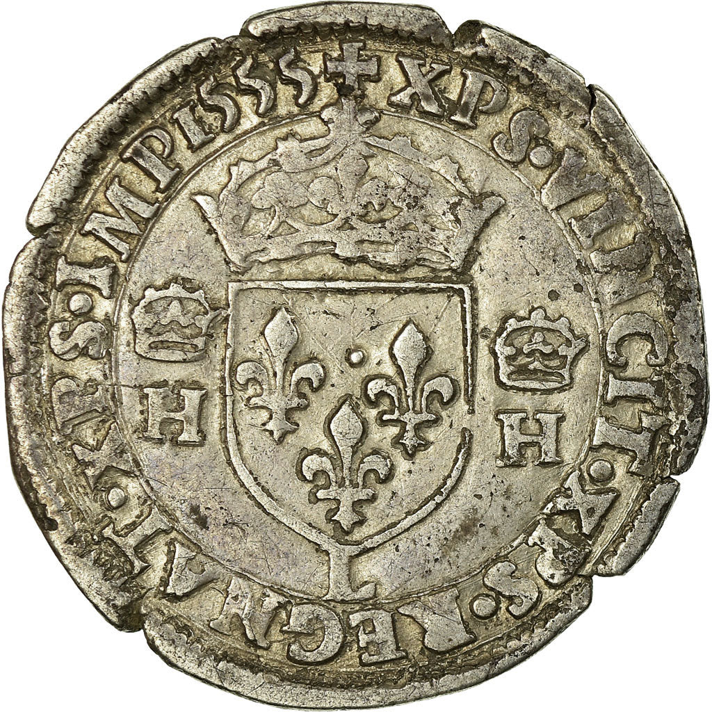 Münze, Frankreich, Henri II, Demi Teston, 1555, Bayonne, S, Silber