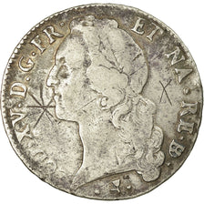 Moneta, Francia, Louis XV, Écu de Béarn au bandeau, 1770, Pau, MB, Argento