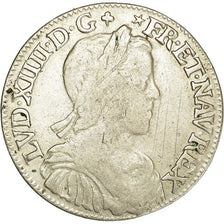 Moneta, Francia, Louis XIV, 1/2 Écu à la mèche longue, 1652, Saint Lô, MB