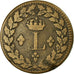 Monnaie, France, Louis XVIII, Decime, 1815, Strasbourg, TB, Bronze