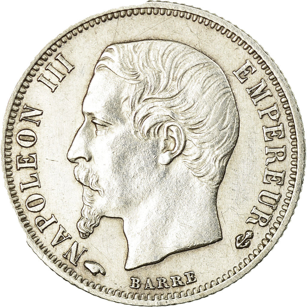 Coin, France, Napoleon III, 50 Centimes, 1860, Paris, AU(50-53), Silver