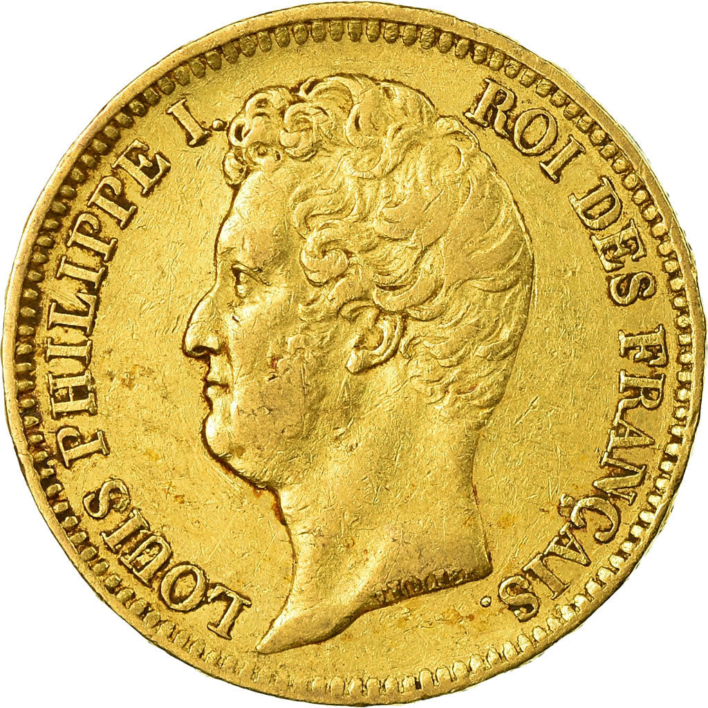 Coin, France, Louis-Philippe, 20 Francs, 1831, Rouen, VF(30-35), Gold, KM:746.2