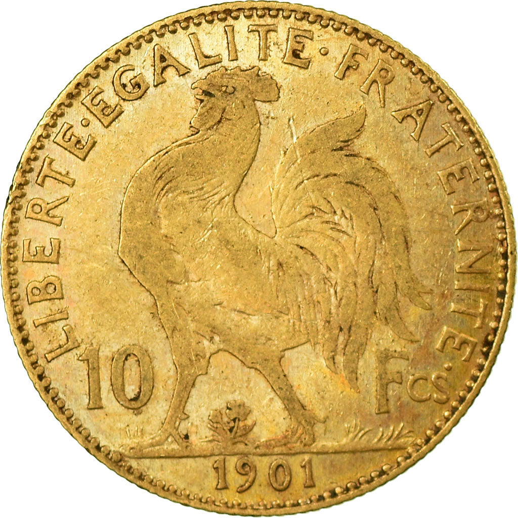 Coin, France, Marianne, 10 Francs, 1901, Paris, VF(30-35), Gold, KM:846