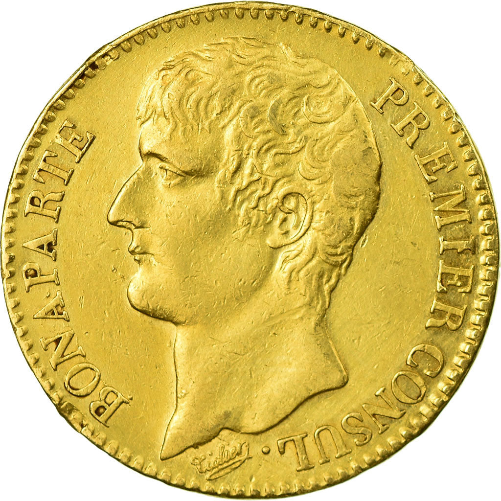 Moneta, Francia, Napoléon I, 40 Francs, An 12 (1804), Paris, BB, Oro, KM:652