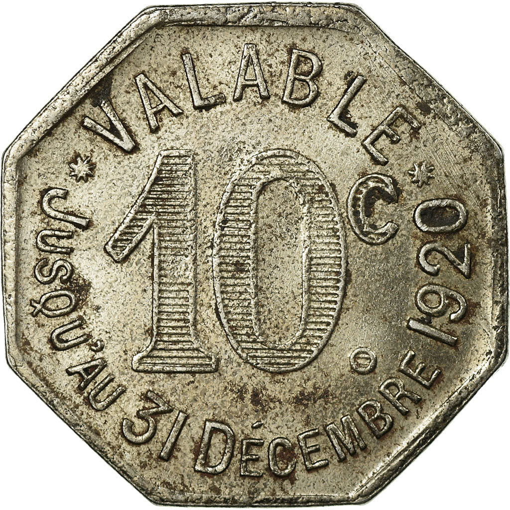 Coin, France, Ville d'Albi, Albi, 10 Centimes, 1920, AU(50-53), Iron, Elie:10.2