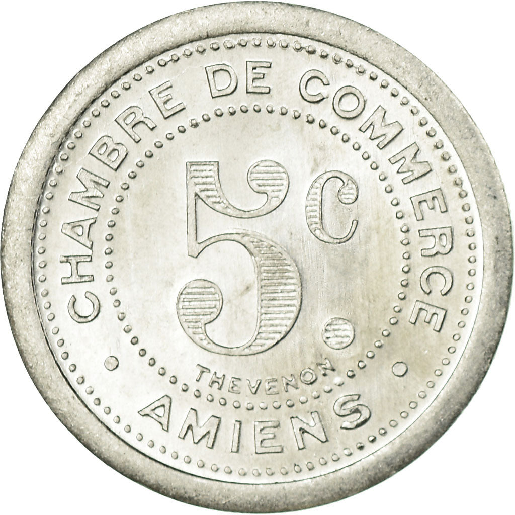 Monnaie, France, Chambre de Commerce, Amiens, 5 Centimes, 1921, SPL, Aluminium