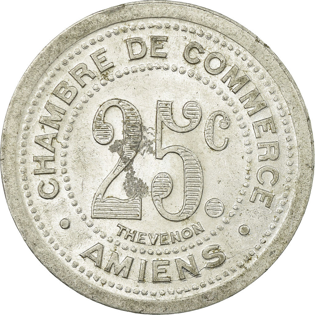 Moneta, Francia, Chambre de Commerce, Amiens, 25 Centimes, 1922, SPL-