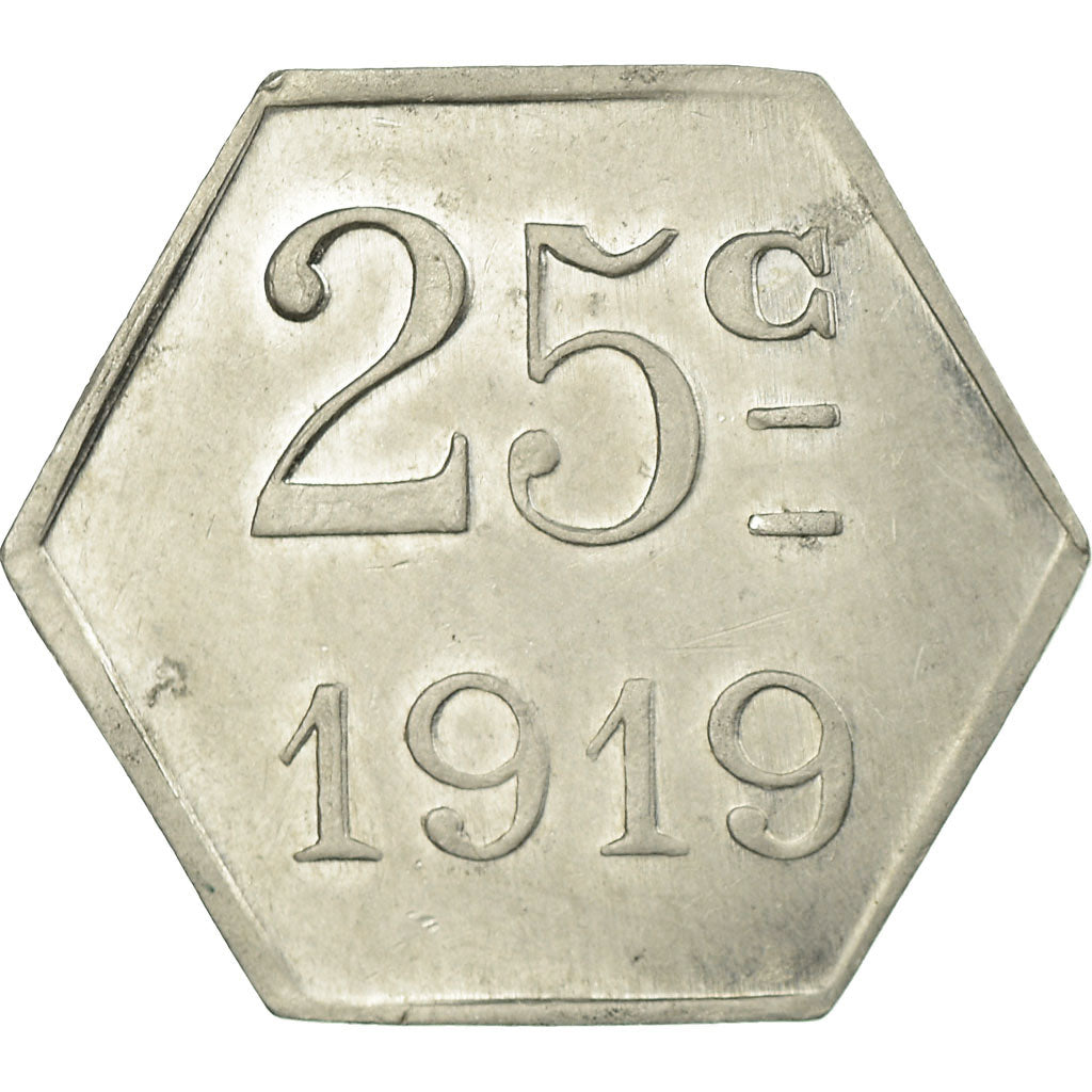 Moeda, França, Ville de Montréal, Montréal, 25 Centimes, 1919, AU(55-58)