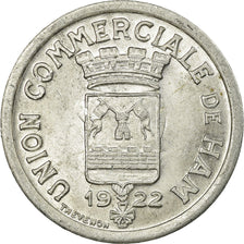 Moneda, Francia, Union Commerciale, Ham, 25 Centimes, 1922, EBC, Aluminio