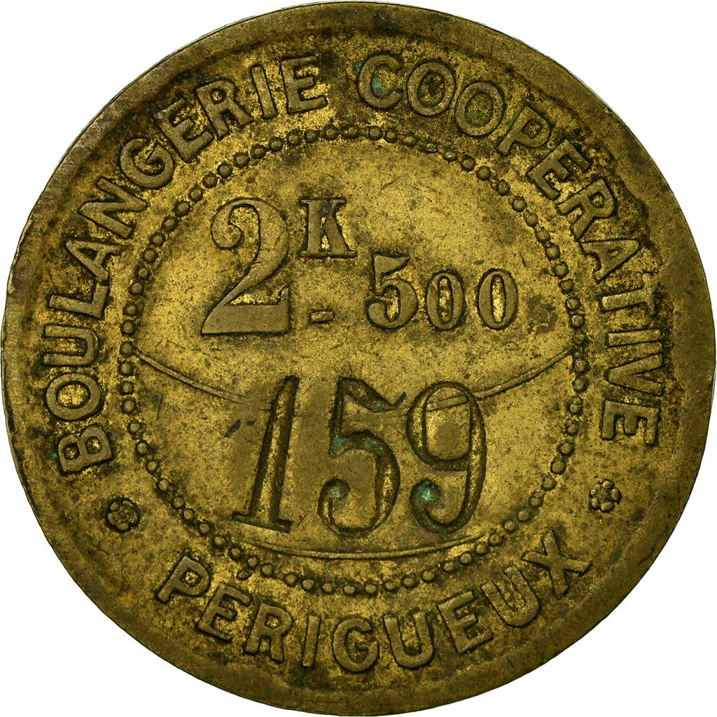 Münze, Frankreich, Boulangerie Coopérative, Périgueux, 2 kg 500, SS, Messing