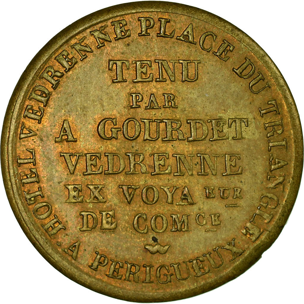 France, Advertising Token, Périgueux, Hôtel Vedrenne, Place du Triangle