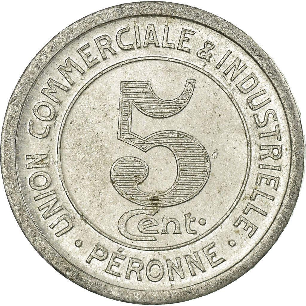 Monnaie, France, Union Commerciale et Industrielle, Péronne, 5 Centimes, 1922