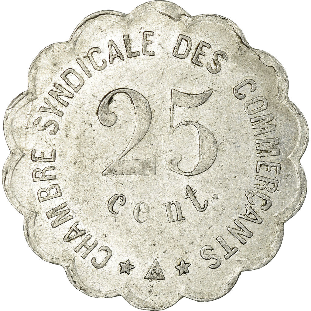 Monnaie, France, Chambre Syndicale des Commerçants, Perpignan, 25 Centimes