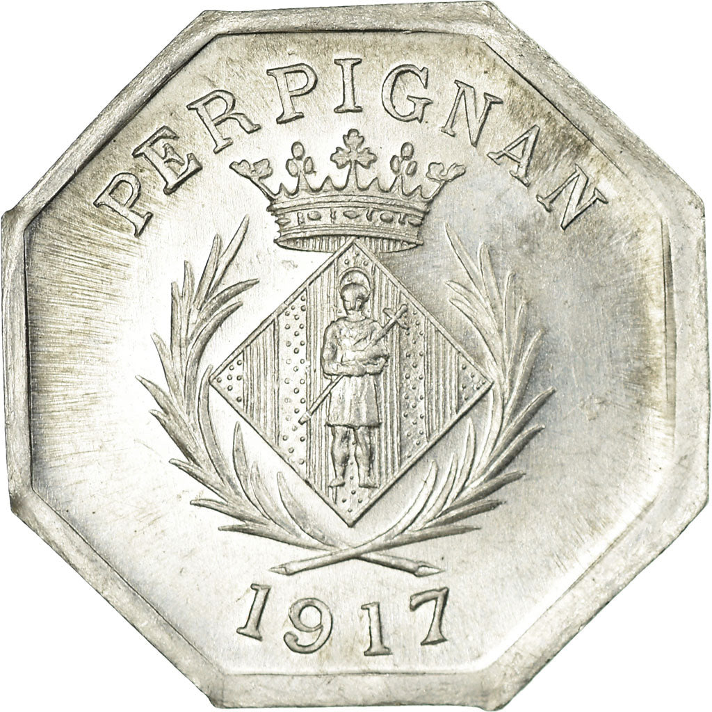 Monnaie, France, Chambre Syndicale des Commerçants, Perpignan, 10 Centimes
