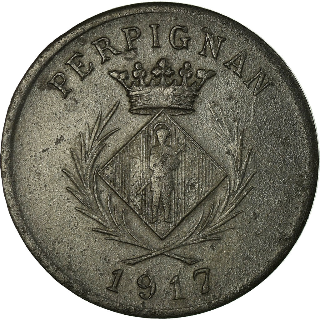 Monnaie, France, Chambre Syndicale des Commerçants, Perpignan, 5 Centimes