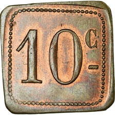 Monnaie, France, Café de la Poste, Perpignan, 10 Centimes, SUP, Cuivre