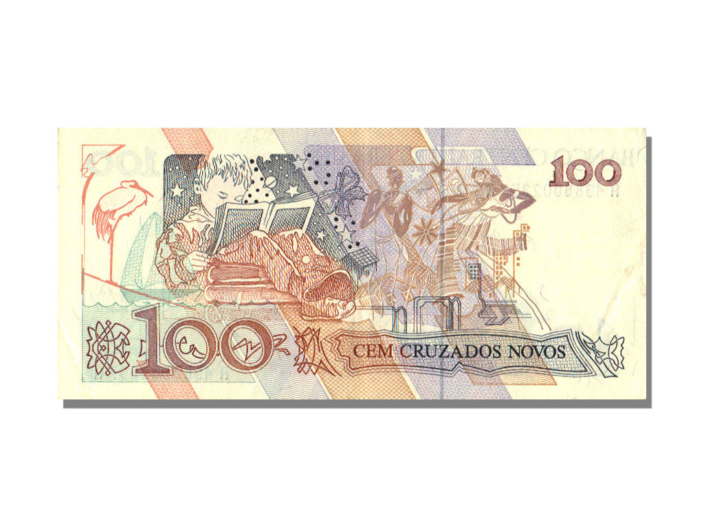 Brazil, 100 Cruzados Novos, KM #220a, UNC(63), A