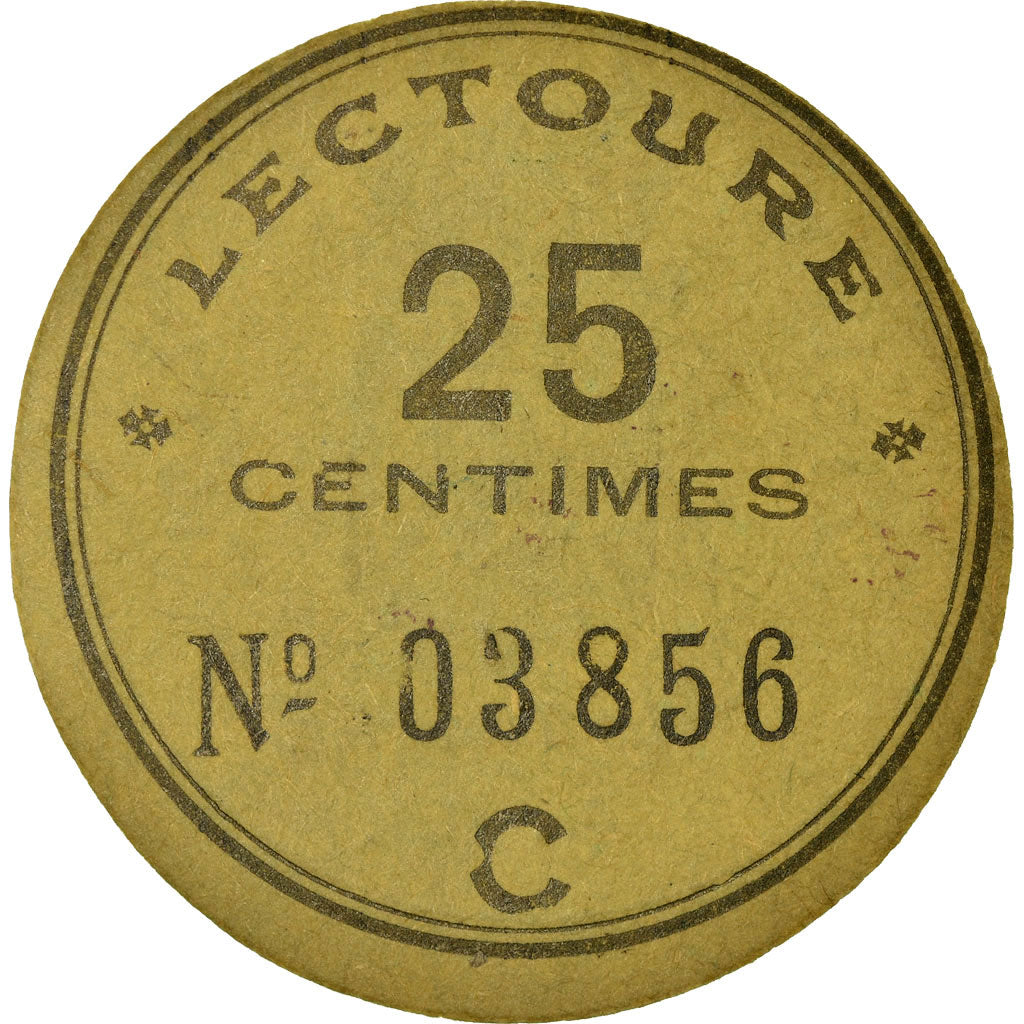 Moeda, França, Lectoure, 25 Centimes, 1917, AU(55-58), Cardboard