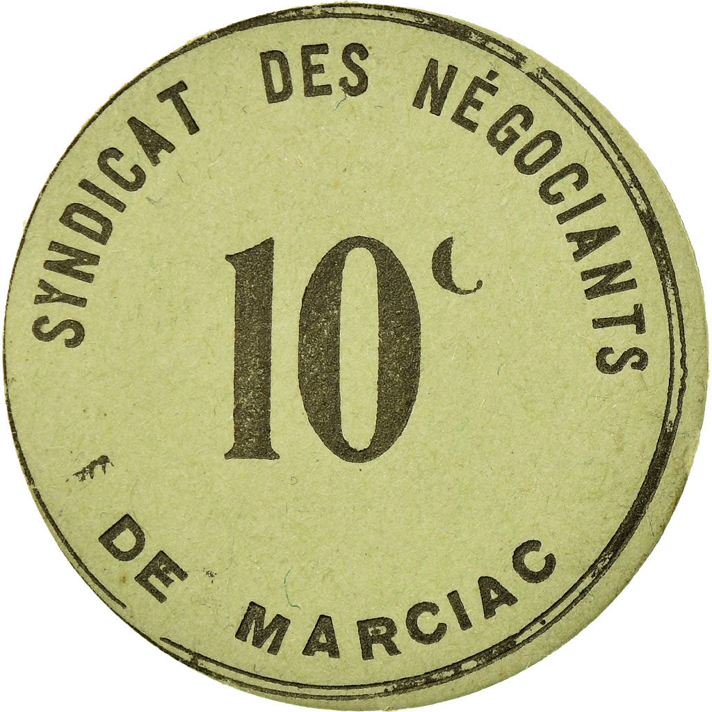Moneta, Francia, Syndicat des Négociants, Marciac, 10 Centimes, SPL-, Cardboard