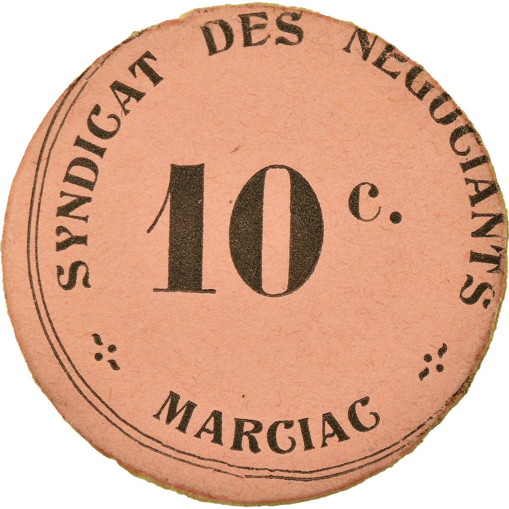 Moneta, Francia, Syndicat des Négociants, Marciac, 10 Centimes, SPL-, Cardboard
