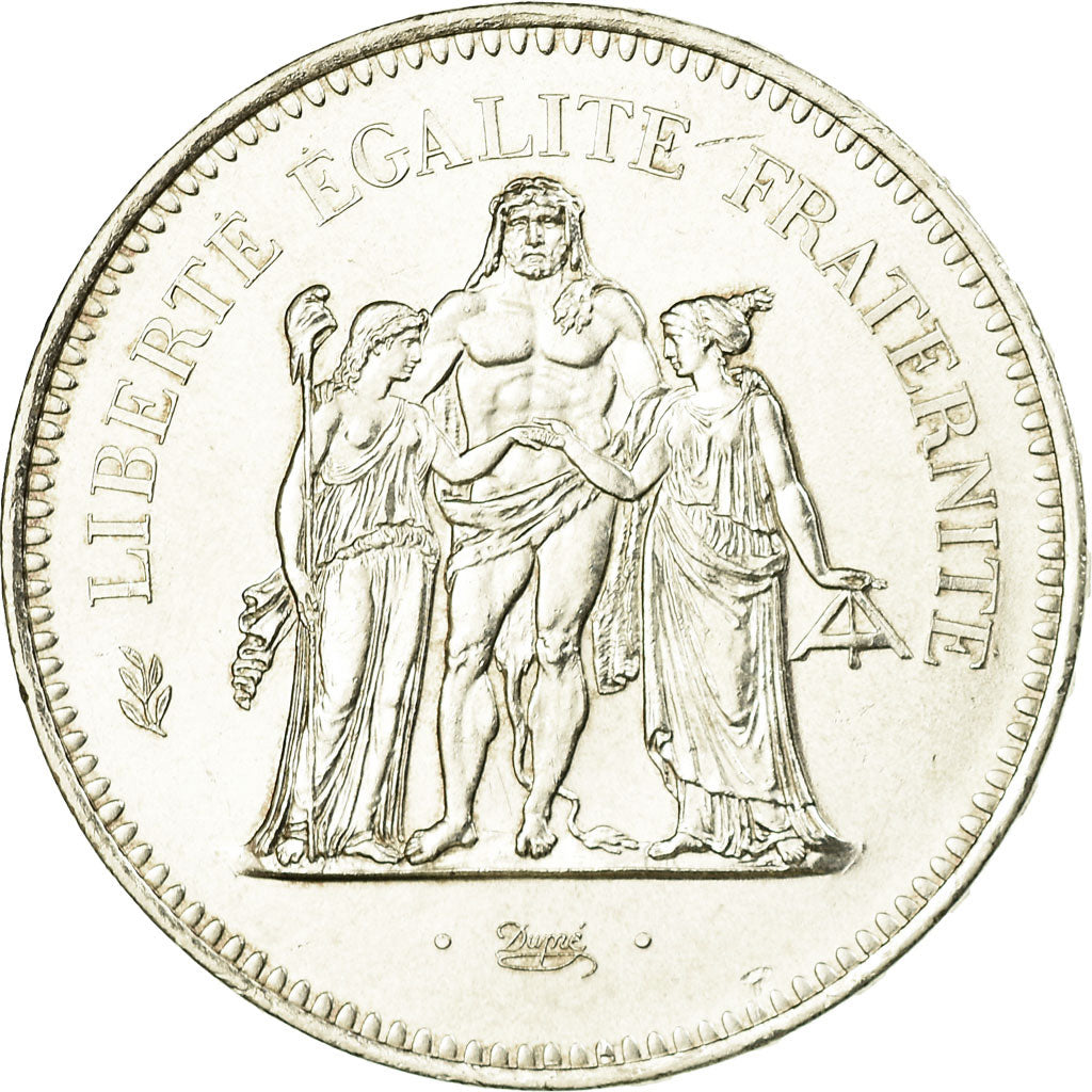 Coin, France, Hercule, 50 Francs, 1977, Paris, MS(64), Silver, KM:941.1