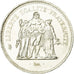 Munten, Frankrijk, Hercule, 50 Francs, 1977, Paris, UNC, Zilver, KM:941.1