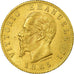 Moneta, Włochy, Vittorio Emanuele II, 20 Lire, 1865, Torino, MS(60-62), Złoto