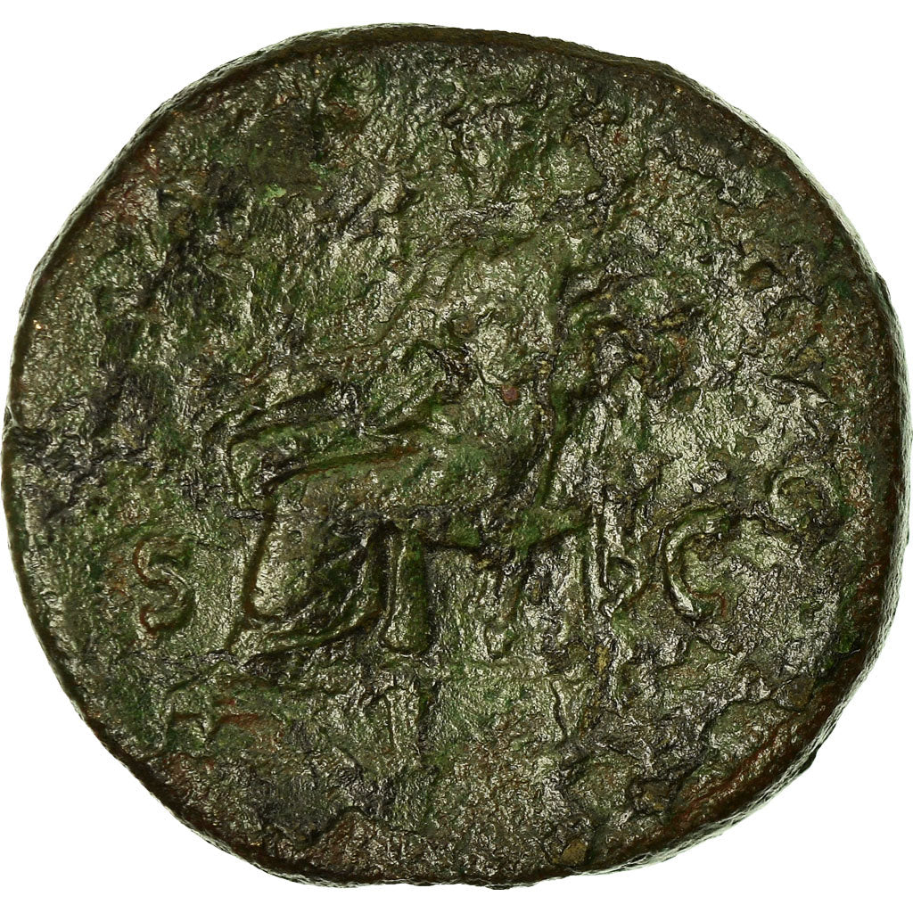 Coin, Hadrian, Sestertius, AD 134-138, Rome, Very rare, VF(20-25), Bronze