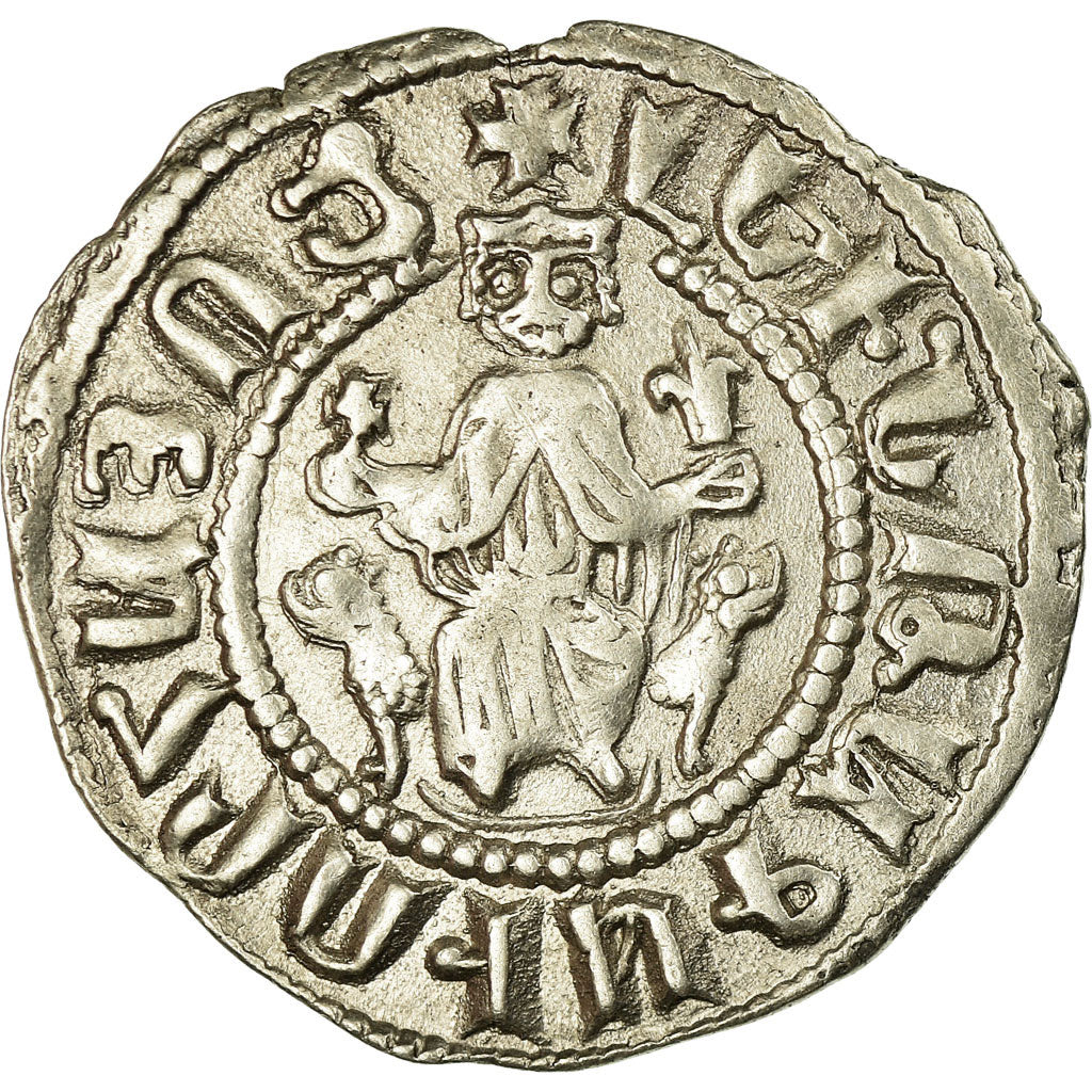 Coin, Armenia, Leon I, Tram, 1198-1219 AD, Sis, AU(50-53), Silver