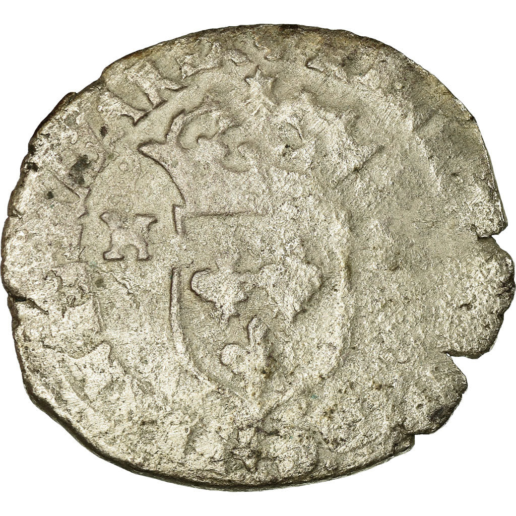 Munten, Frankrijk, Henri IV, Douzain aux deux H, 1594, Montpellier, FR, Billon