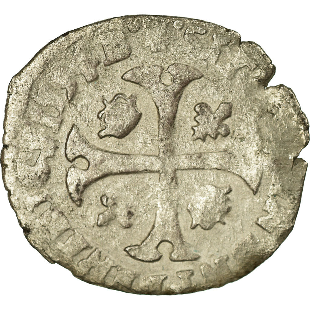 Munten, Frankrijk, Henri IV, Douzain aux deux H, 1594, Montpellier, FR, Billon