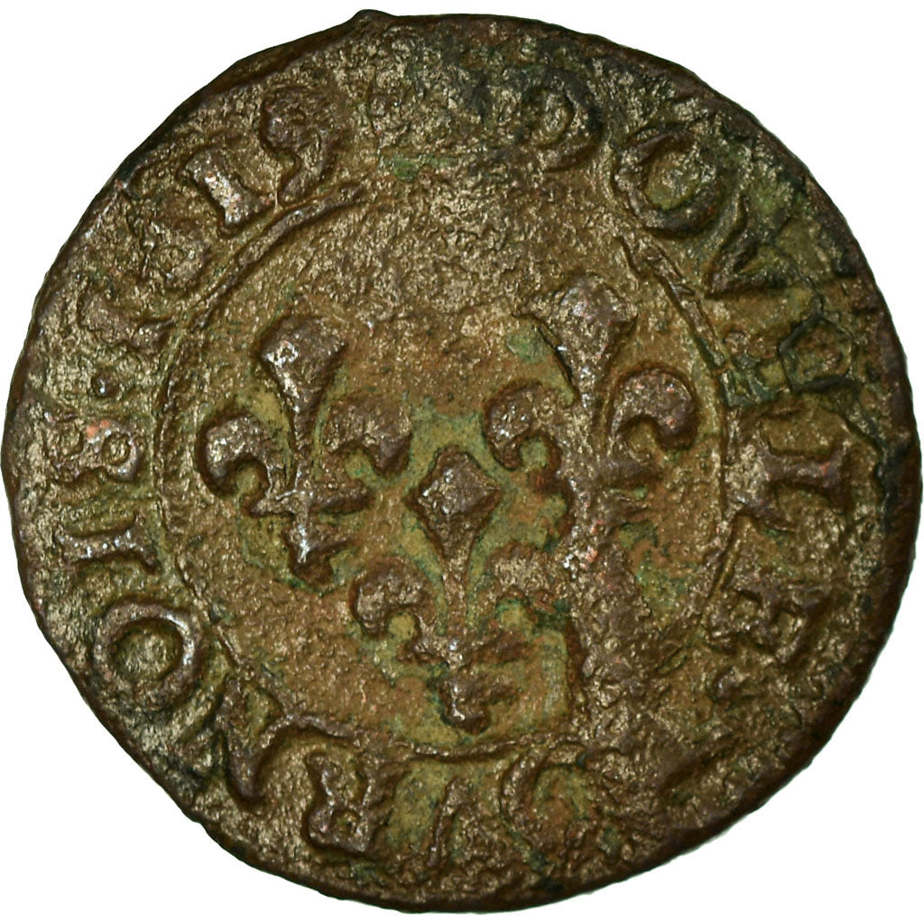 Munten, Frankrijk, Louis XIII, Double Tournois, 1619, Poitiers, FR, Koper
